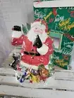 Fitz floyd toyland Santa cookie jar Xmas omnibus decor ceramic dog tree new