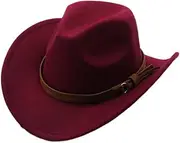 [JANeGWXRUuW] Classic Bowler Hat Men's Big Brim Hat Party Hat 4 Colours for Outdoor