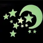 44Glow In The Dark Stars and 2 Moon Plastic Stickers Ceilings & Walls Bedroom-CX