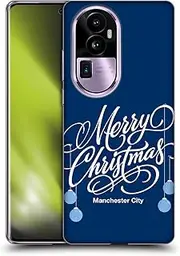 Head Case Designs Officially Licensed Manchester City Man City FC Greetings Christmas Soft Gel Case Compatible with Oppo Reno10 Pro+