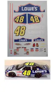 #48 Lowes 2003 1/64 scale decal AFX Tyco Lifelike Autoworld