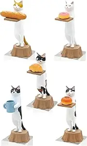 Kitan Club Cat Bakery Plastic Toy- Blind Box Includes 1 of 5 Collectable Figurines - Fun, Versatile Decoration - Authentic Japanese Design - Made from Durable Plastic