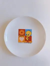 在飛比找Yahoo!奇摩拍賣優惠-中古 華納翠兒tweety 卡通陶瓷馬克杯 餐盤