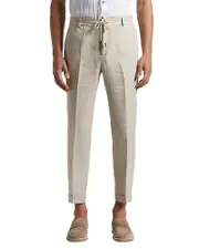 Peserico Linen Drawstring Jogger Pant