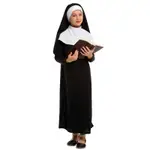 兒童兒童修女服裝角色扮演女孩萬聖節服裝化裝 4-6 歲 6-8 歲 8-10 歲
