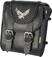Dowco Willie & Max 58411-00 Magic Series Motorcycle Sissy Bar Bag, Faux Leather, Black, Universal Fit, 6 Litre Capacity, 8" x 10" x 4.5"