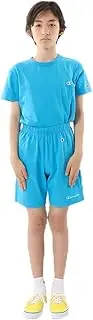 [Champion] CK-Z502 Kids Short Pants, 100% Cotton, Slash Pockets on Both Sides, Hip Patch Pockets, Script Logo, Basic Shorts