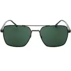 Hugo Boss Green Lens Matte Ruthenium Black Sunglasses