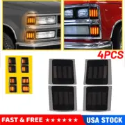 Full LED 4PC Smoked Corner Side Marker Lights For 94-99 Chevy C/K 1500 2500 3500 (for: Chevrolet)