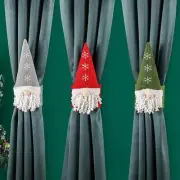3pc Christmas Dwarf Curtain Buckle, Faceless Elderly Curtain Tie Backs