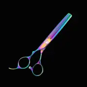 Kashi Left Hand CBL-520TR Cobalt Steel Hair Cutting 6" Rainbow Thinning Shears