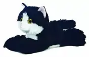 Aurora 8-inch Flopsie Cat BlackWhite