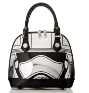Loungefly Captain Phasma Silver Metallic Embossed Dome Top Handle Bag