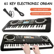 61 Keys USB Electronic Music Keyboard Organ Piano With Microphone Set with Mic
