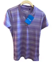 NWT Ladies Columbia Womens Omni-Wick Golf Chatter Polo Paisley Purple SMALL