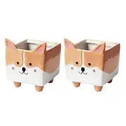 Cute Animal Corgi-Ceramic Planter Cactus Potted Pot Ceramic5739