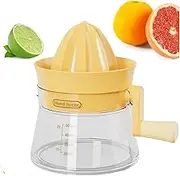 Hand Lemon Citrus Juicer Machines - Manual Lemon Lime Citrus Orange Juice Squeezer, Portable Slow Fruit Press Juicer Extractor (Orange)