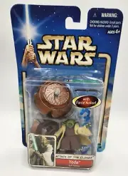 Vintage 2002 Star Wars NIP Attack of The Clones Yod Jedi Masters Figurine