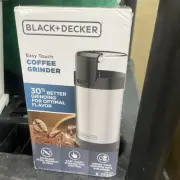 BLACK & DECKER Easy Touch Coffee Grinder Push Button Control Stainless Steel
