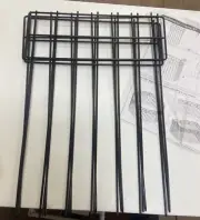 25 Pack METAL 7-Line T-shaped Square Lattice Garden Fence Black H 17” L 12”