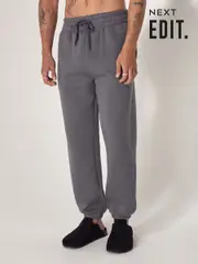 Slate Grey EDIT Heavyweight Textured Joggers (B46228) | $44