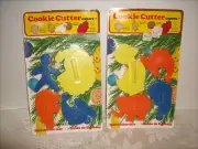 2 VINTAGE COOKIE CUTTER SETS Plastic Lone Toy Tree Inc. NEW Turkey- Duck & More