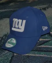 NEW ERA 9FORTY Polyester Cap Hat NFL NEW YORK GIANTS Logo Royal Blue Adjustable