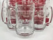 6x CAPTAIN MORGAN RUM EMBOSSED TANKARD 400ml CARRIBEAN Glass Dad Easter Gift
