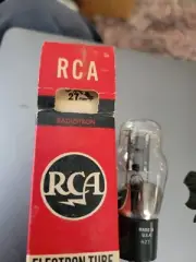 NOS RCA Type 27 Black Plate Side D Getter Vacuum Tube