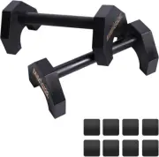Premium Wooden Push-Up Handles and Non-Slip Calisthenics Parallettes, Push-Up or