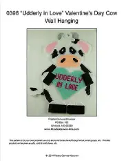 Udderly in Love Cow Valentine's Wall Hanging- Plastic Canvas Pattern or Kit