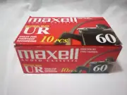 Maxell UR60 60 Minute Normal Bias 10 Pack Blank Cassettes Factory Sealed Tapes