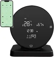 Jeruytgh Temperature Humidity Monitor | Temperature Humidity Sensor | Remote App Control, Accurate WiFi Gauge for Tracking