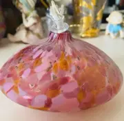 Glass Studio Borowski hand blown shades of pink glass oil lamp