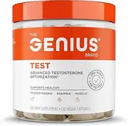The Genius Brand Genius Test - First-Rate Multipurpose Testosterone Booster Capsules, 120 count