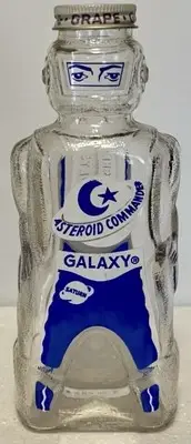 Vintage Galaxy Syrup Asteroid Commander Spaceman Bottle - Bank - Baltimore Soda