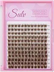 Color Brown Eyelash Clusters Mixed Size 10/12/14/16mm False Eyelashes C Curl OR D Curl to Choose Eyelash Extensions Dramatics Lashes Very Soft Material (C Curl:10/12/14/16mm)