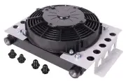 Derale 13754 15 Row Atomic Cool Plate & Fin Remote Cooler, -6AN and -8AN