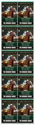 CALIFORNIA CHROME HORSE RACING CHAMPION STRIP OF 10 MINT VIGNETTE STAMPS #3