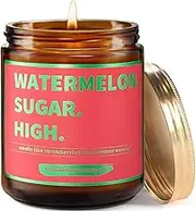 Watermelon Sugar High - Scented Candle Made with Natural Soy Wax - Harry Styles Candle - Harry Style Merch - One Direction Present Idea - Music Themed Candle Gift - Gifts for Harry Styles Fans