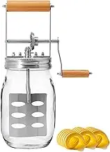 Aeaker Glass Butter Churn; Delicious Homemade Butter in as Little as Ten Minutes; Large 32-Fluid Ounce Capacity Butter Churner, 1 EA