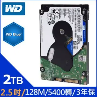 WD [藍標7mm] 2TB 2T 2.5吋裝機硬碟(WD20SPZX) / 1TB 1T WD10SPZX SPZX