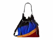 Patricia Nash CAFFARELLI Black Multi Drawstring Convertible Bag Crossbody NEW