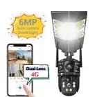 4G Security Camera Solar Street Light LED PTZ Home Dual Lens Camera Outdoor IP66