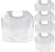 Collapsible Emergency Water Jug Container Bag,Granmagazz Collapsible Water Tank Container 5Pack 10L - PE Water Carrier Portable Water Tank Lightweight Space-Saving Outdoor Folding Water Bag
