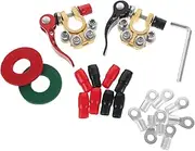 BUGUUYO 1 Sets Way Battery Terminal Clamps with Wrench Quick Release Connectors for Positive Negative Car Battery Terminal Disconnect for Automotive Use