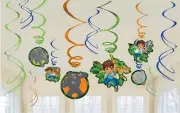 GO DIEGO GO ANIMAL RESCUE Happy Birthday Party HANGING SWIRL DECORATIONS 12pcs