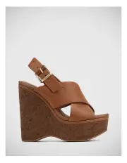 [Wittner] Ximi Leather Wedge in Bark