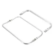 Metal Purse Frame 11 IN, 2 Pcs Rectangle Frame Kiss Lock, Bag Frame Hardware