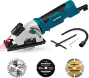Mini Circular Saw, 4.8A Electric Circular Saw Corded with Laser Guide, 4000RP...